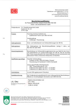 DB Zulassung Stahl